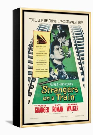 STRANGERS ON A TRAIN, Farley Granger, Robert Walker, Ruth Roman, 1951-null-Framed Stretched Canvas