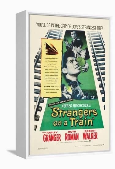 STRANGERS ON A TRAIN, Farley Granger, Robert Walker, Ruth Roman, 1951-null-Framed Stretched Canvas