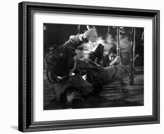 Strangers On A Train, Robert Walker, Farley Granger, 1951-null-Framed Photo