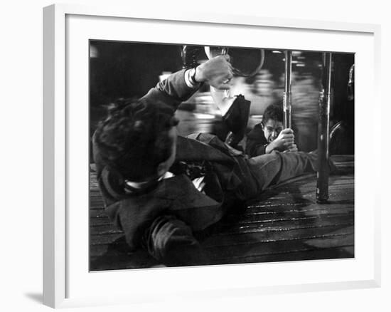 Strangers On A Train, Robert Walker, Farley Granger, 1951-null-Framed Photo