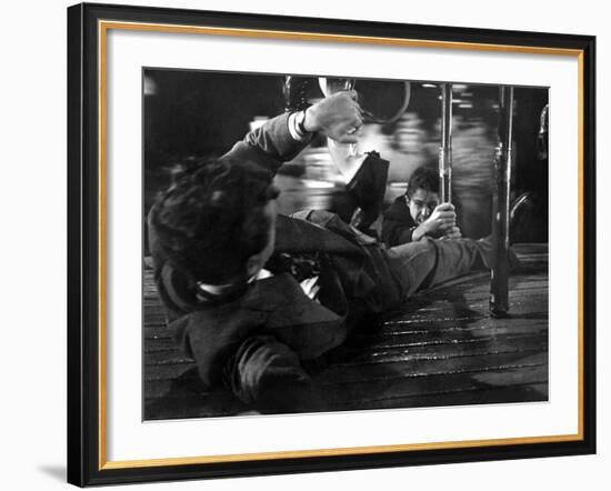 Strangers On A Train, Robert Walker, Farley Granger, 1951-null-Framed Photo