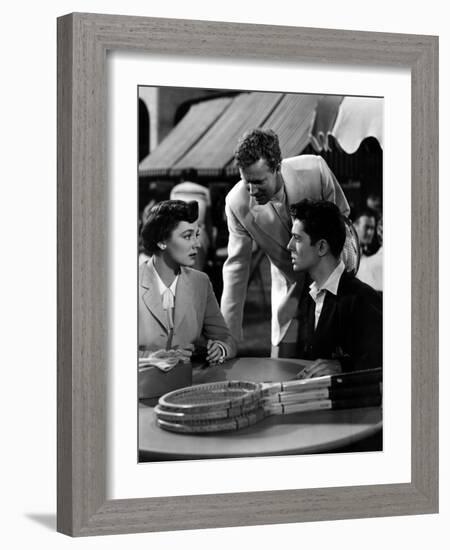 Strangers on a Train, Ruth Roman, Farley Granger, 1951-null-Framed Premium Photographic Print