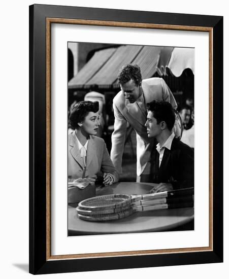 Strangers on a Train, Ruth Roman, Farley Granger, 1951-null-Framed Premium Photographic Print