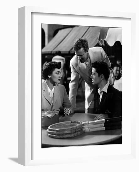 Strangers on a Train, Ruth Roman, Farley Granger, 1951-null-Framed Premium Photographic Print