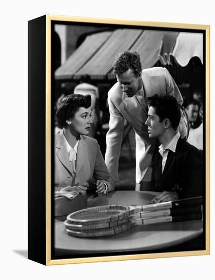 Strangers on a Train, Ruth Roman, Farley Granger, 1951-null-Framed Stretched Canvas