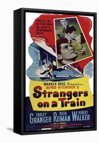 STRANGERS ON A TRAIN-null-Framed Stretched Canvas