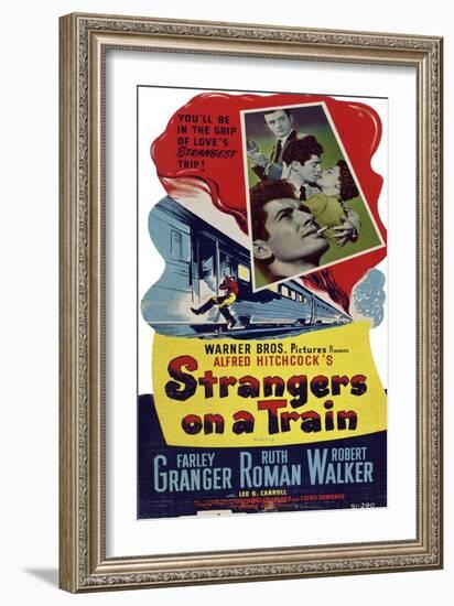 STRANGERS ON A TRAIN-null-Framed Art Print