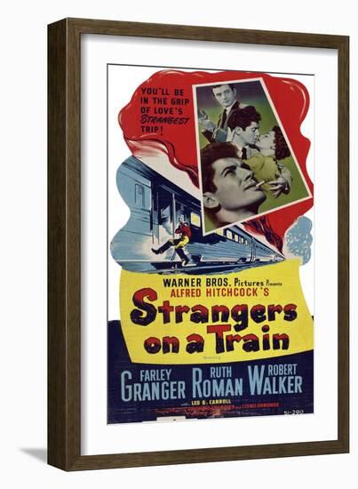 STRANGERS ON A TRAIN-null-Framed Art Print