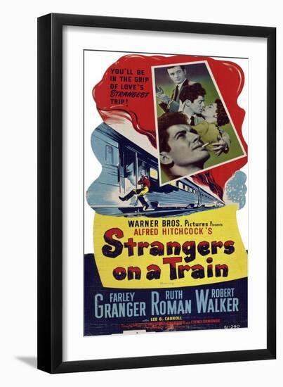 STRANGERS ON A TRAIN-null-Framed Art Print