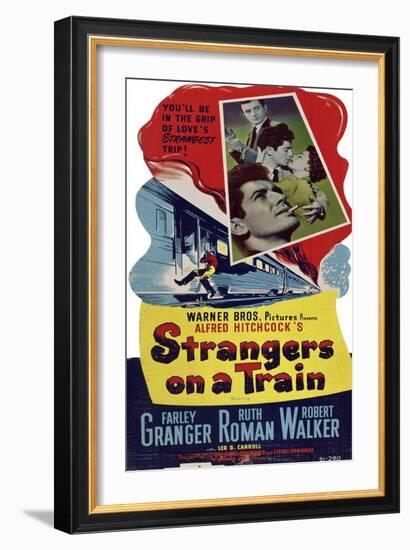 STRANGERS ON A TRAIN-null-Framed Art Print