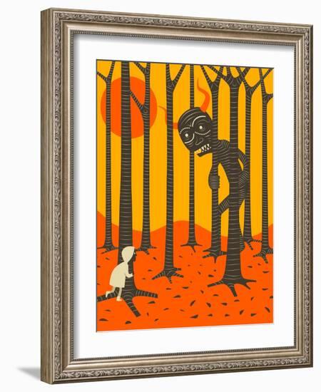 Strangers-Jazzberry Blue-Framed Art Print