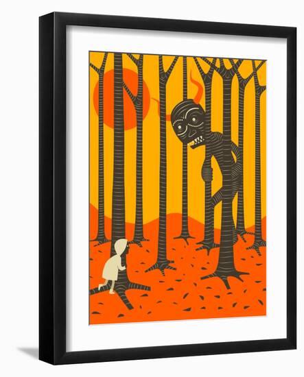 Strangers-Jazzberry Blue-Framed Art Print