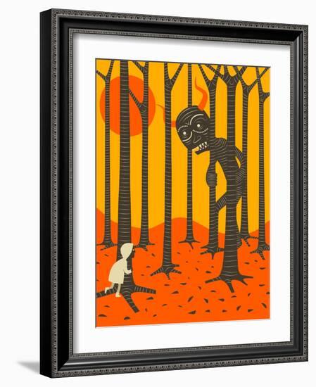 Strangers-Jazzberry Blue-Framed Art Print