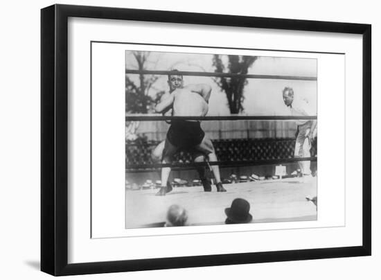 Strangler Lewis Defeats the Cossack Giant-null-Framed Art Print