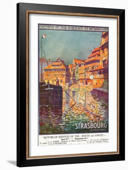 Strasbourg, France - View of a Man Steering a Ship, Alsace and Lorraine Railways, c.1920-Lantern Press-Framed Art Print
