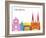 Strasbourg Skyline Pop-paulrommer-Framed Art Print