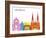 Strasbourg Skyline Pop-paulrommer-Framed Art Print