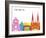 Strasbourg Skyline Pop-paulrommer-Framed Art Print