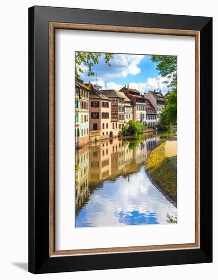 Strasbourg, Water Canal in Petite France Area, Unesco Site. Alsace.-stevanzz-Framed Photographic Print