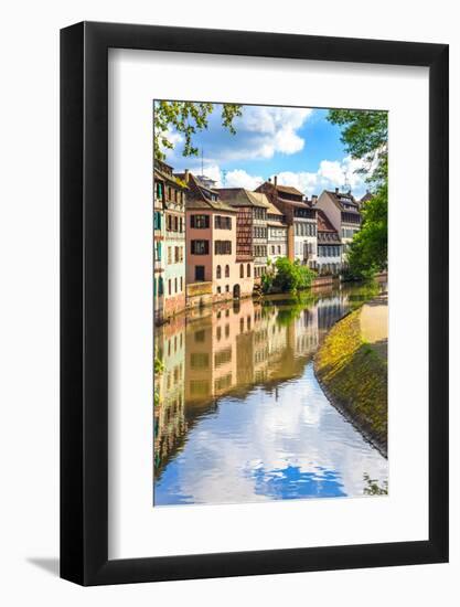 Strasbourg, Water Canal in Petite France Area, Unesco Site. Alsace.-stevanzz-Framed Photographic Print