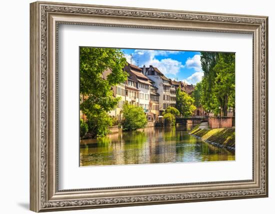 Strasbourg, Water Canal in Petite France Area, Unesco Site. Alsace.-stevanzz-Framed Photographic Print