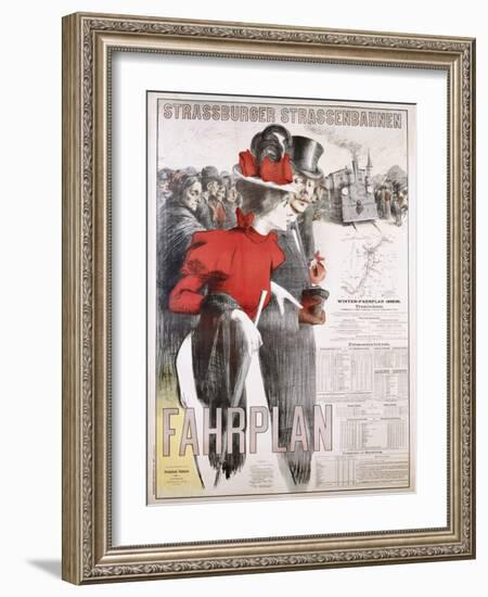 Strassburger Strassenbahnen Fahrplan Poster-null-Framed Photographic Print