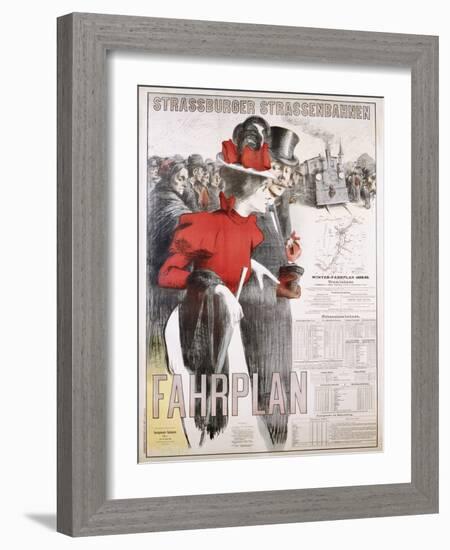 Strassburger Strassenbahnen Fahrplan Poster-null-Framed Photographic Print