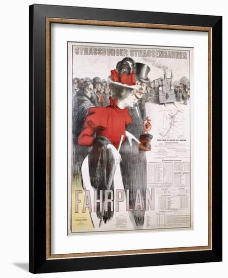 Strassburger Strassenbahnen Fahrplan Poster-null-Framed Photographic Print