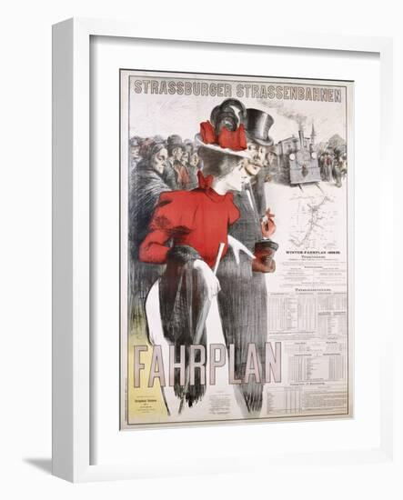 Strassburger Strassenbahnen Fahrplan Poster-null-Framed Photographic Print