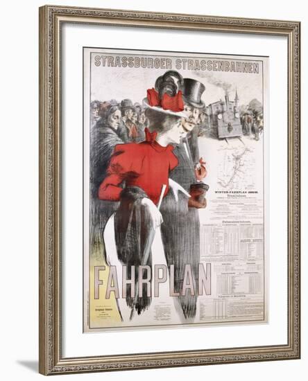 Strassburger Strassenbahnen Fahrplan Poster-null-Framed Photographic Print