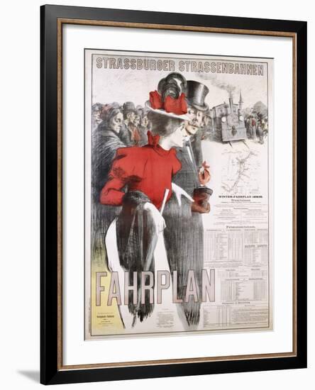 Strassburger Strassenbahnen Fahrplan Poster-null-Framed Photographic Print