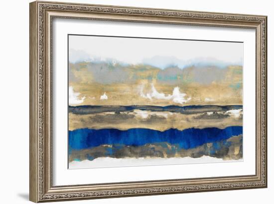 Strata in Blue & Gold-Rachel Springer-Framed Art Print