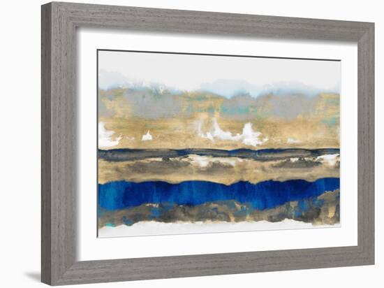 Strata in Blue & Gold-Rachel Springer-Framed Art Print