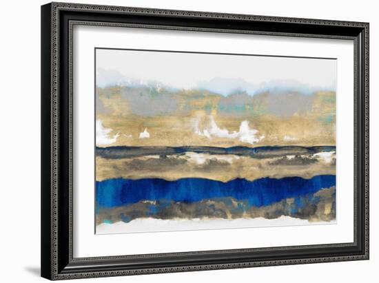 Strata in Blue & Gold-Rachel Springer-Framed Art Print