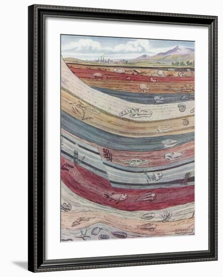 Strata of the Earth's Crust-null-Framed Giclee Print