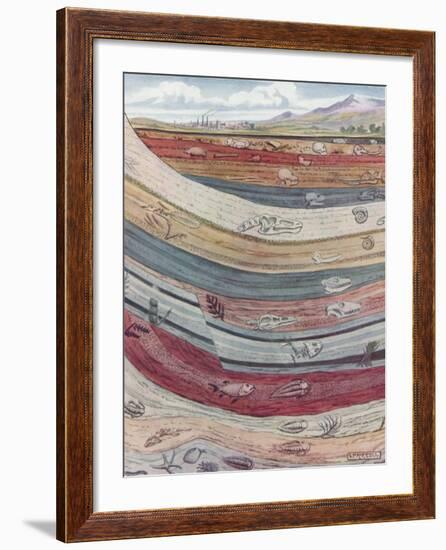 Strata of the Earth's Crust-null-Framed Giclee Print