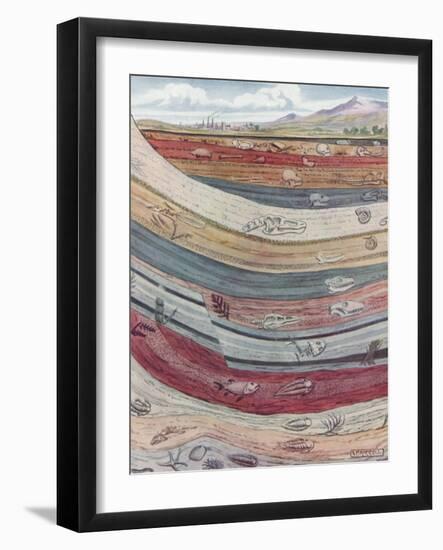 Strata of the Earth's Crust-null-Framed Giclee Print