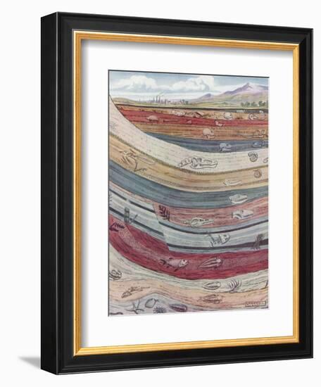 Strata of the Earth's Crust-null-Framed Premium Giclee Print