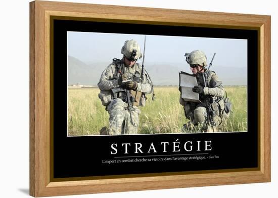 Stratégie: Citation Et Affiche D'Inspiration Et Motivation-null-Framed Premier Image Canvas