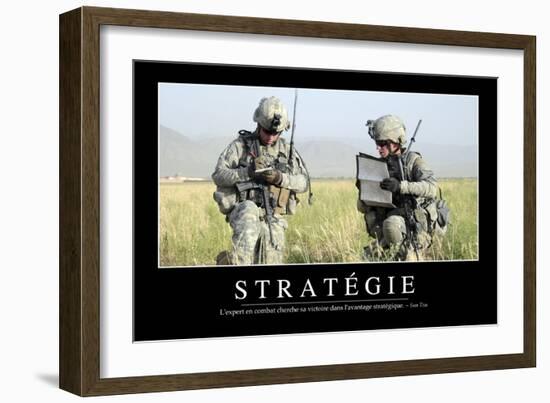 Stratégie: Citation Et Affiche D'Inspiration Et Motivation-null-Framed Photographic Print