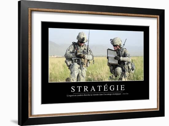 Stratégie: Citation Et Affiche D'Inspiration Et Motivation-null-Framed Photographic Print