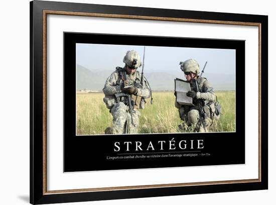 Stratégie: Citation Et Affiche D'Inspiration Et Motivation-null-Framed Photographic Print