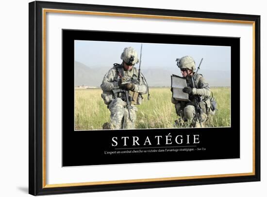 Stratégie: Citation Et Affiche D'Inspiration Et Motivation-null-Framed Photographic Print