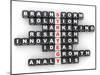 Strategy, Crossword Fromblocks with Letters-maxxyustas-Mounted Art Print