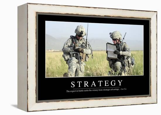 Strategy: Inspirational Quote and Motivational Poster-null-Framed Premier Image Canvas