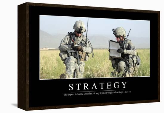Strategy: Inspirational Quote and Motivational Poster-null-Framed Premier Image Canvas