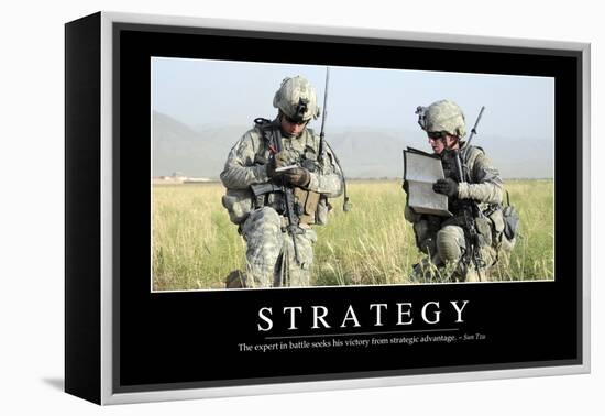 Strategy: Inspirational Quote and Motivational Poster-null-Framed Premier Image Canvas