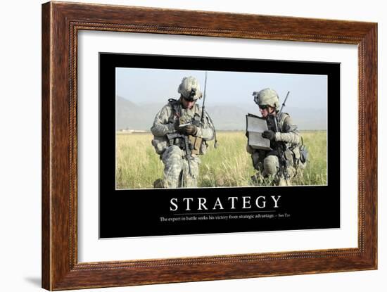 Strategy: Inspirational Quote and Motivational Poster-null-Framed Premium Photographic Print