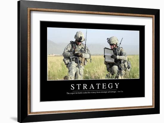 Strategy: Inspirational Quote and Motivational Poster-null-Framed Premium Photographic Print