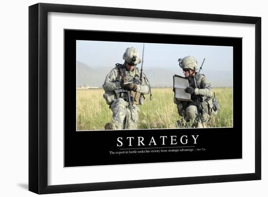 Strategy: Inspirational Quote and Motivational Poster-null-Framed Premium Photographic Print